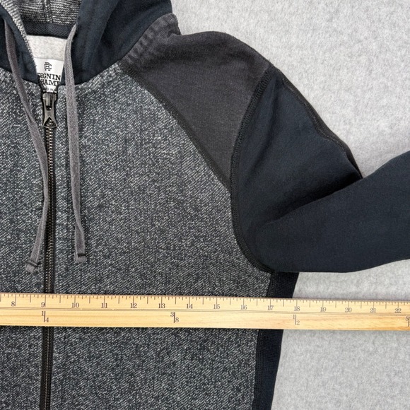 Reigning Champ Hoodie Mens XS Black Grey Full Zip Two Tone Made in Canada - Picture 8 of 10